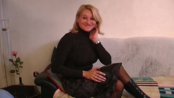 A Busty Blonde Milf From Germany Gets Her Amazing Tits Sprayed With Cum - Germany on extrabigboobs.com