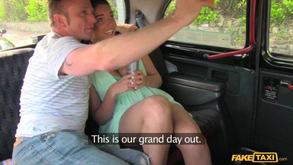 Busty Girl Fucked By Boyfriend While Cabbie's Cock Fills Her Mouth - Threesome Reality Taxi Sex - Czech Republic on extrabigboobs.com