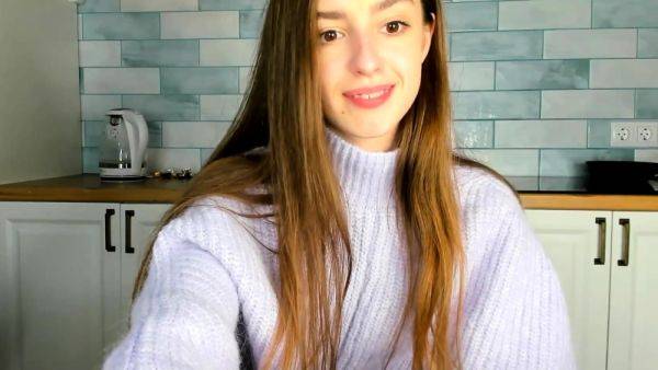 Russian brunette busty camgirl masturbating on webcam - Russia on extrabigboobs.com